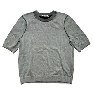 M.M. LaFleur Stone Gray Short Sleeve Soft Sweater T-Shirt